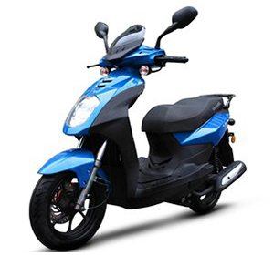 Blue Scooter.