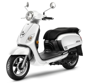 White and black 150CC Scooter.